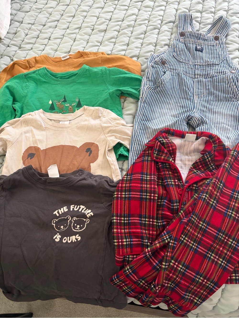 Little Me Red Plaid Fleece Jacket with Assorted Kids Tops